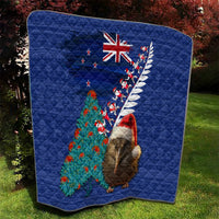 New Zealand Christmas Quilt Kiwi Bird Santa and Silver Fern Funny Haka Dance LT03 - Polynesian Pride