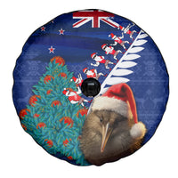 New Zealand Christmas Spare Tire Cover Kiwi Bird Santa and Silver Fern Funny Haka Dance LT03 - Polynesian Pride