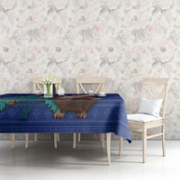New Zealand Christmas Tablecloth Kiwi Bird Santa and Silver Fern Funny Haka Dance LT03 - Polynesian Pride