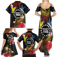 Cook Islands Independence Day Family Matching Summer Maxi Dress and Hawaiian Shirt Maroro and Kakaia with Hibiscus Flower Polynesian Pattern LT03 - Polynesian Pride