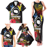 Cook Islands Independence Day Family Matching Tank Maxi Dress and Hawaiian Shirt Maroro and Kakaia with Hibiscus Flower Polynesian Pattern LT03 - Polynesian Pride