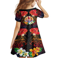 French Polynesia Bastille Day Family Matching Off Shoulder Short Dress and Hawaiian Shirt Tiare Flower and National Seal Polynesian Pattern LT03 - Polynesian Pride