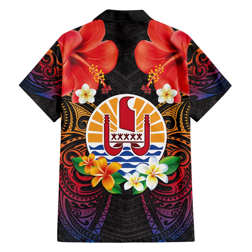 French Polynesia Bastille Day Family Matching Off Shoulder Short Dress and Hawaiian Shirt Tiare Flower and National Seal Polynesian Pattern LT03 - Polynesian Pride