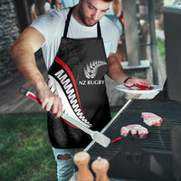 New Zealand Rugby Apron Sporty Silver Fern Shape with Maori Tattoos LT03 - Polynesian Pride