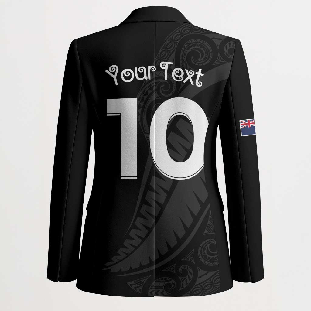 New Zealand Rugby Custom Blazer Sporty Silver Fern Shape with Maori Tattoos LT03 - Polynesian Pride