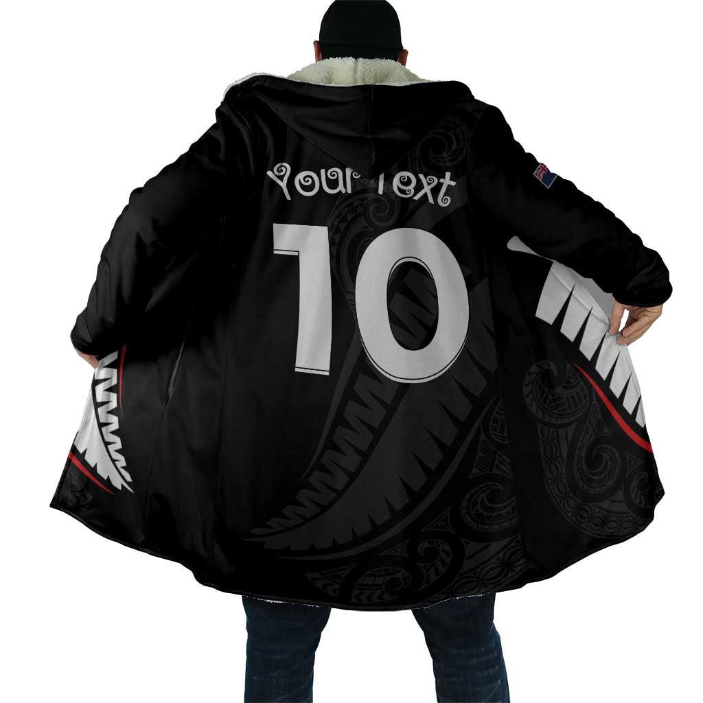 New Zealand Rugby Custom Cloak Sporty Silver Fern Shape with Maori Tattoos LT03 - Polynesian Pride