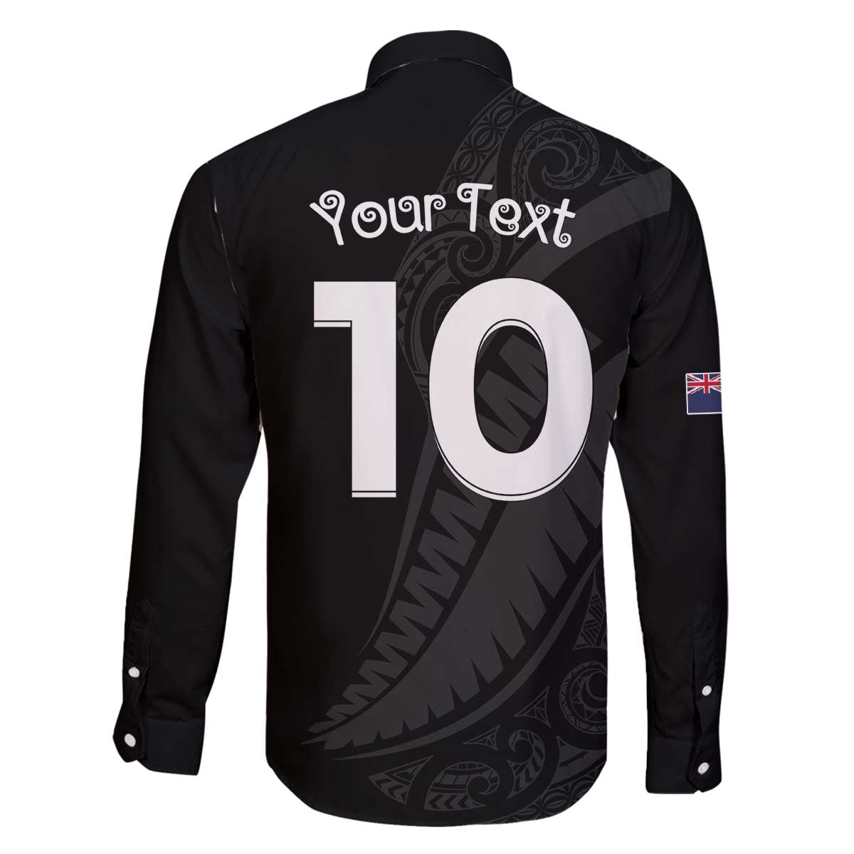 New Zealand Rugby Custom Family Matching Off The Shoulder Long Sleeve Dress and Hawaiian Shirt Sporty Silver Fern Shape with Maori Tattoos LT03 - Polynesian Pride