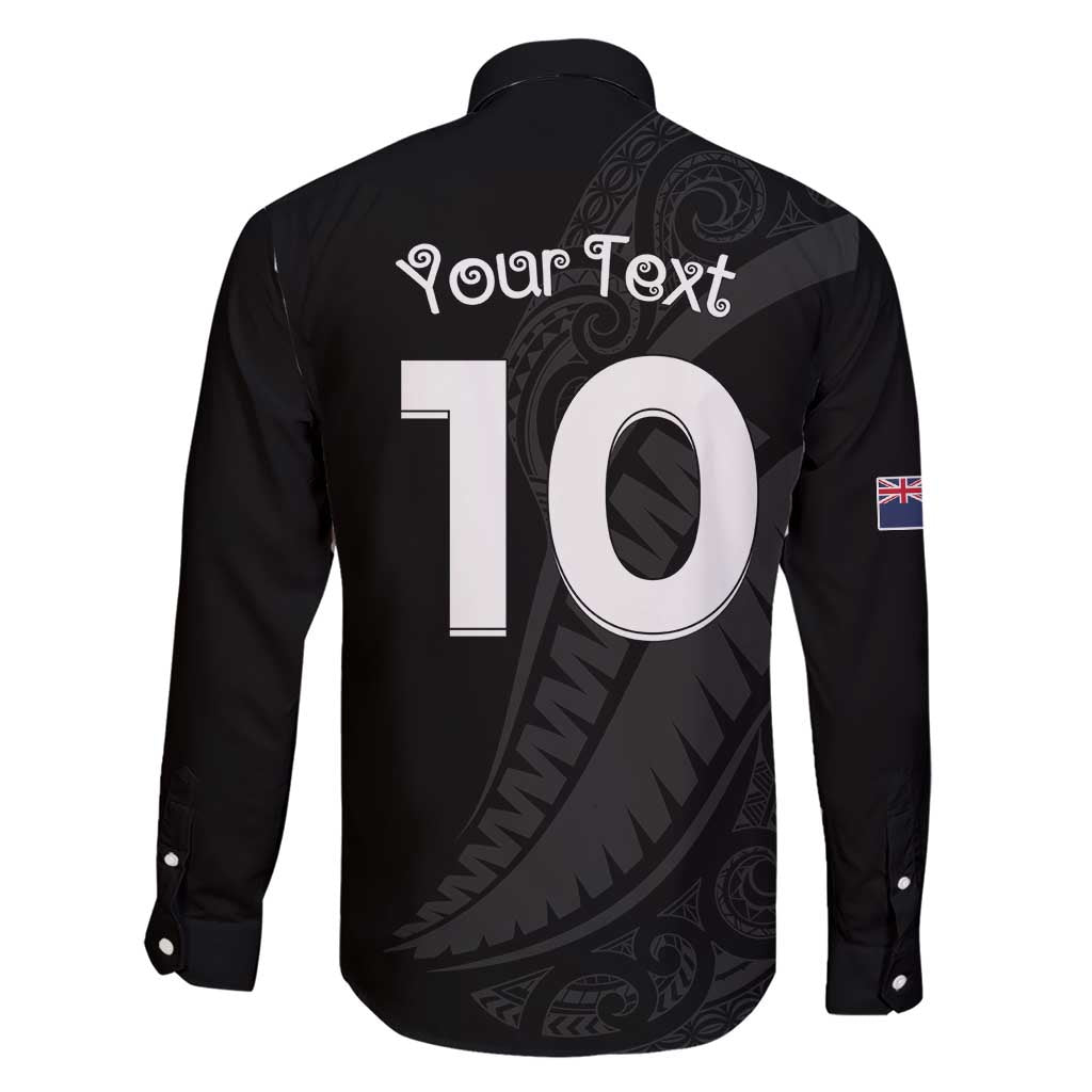 New Zealand Rugby Custom Family Matching Short Sleeve Bodycon Dress and Hawaiian Shirt Sporty Silver Fern Shape with Maori Tattoos LT03 - Polynesian Pride