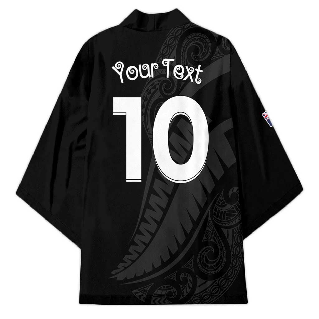 New Zealand Rugby Custom Kimono Sporty Silver Fern Shape with Maori Tattoos LT03 - Polynesian Pride
