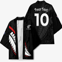 New Zealand Rugby Custom Kimono Sporty Silver Fern Shape with Maori Tattoos LT03 - Polynesian Pride