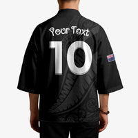 New Zealand Rugby Custom Kimono Sporty Silver Fern Shape with Maori Tattoos LT03 - Polynesian Pride