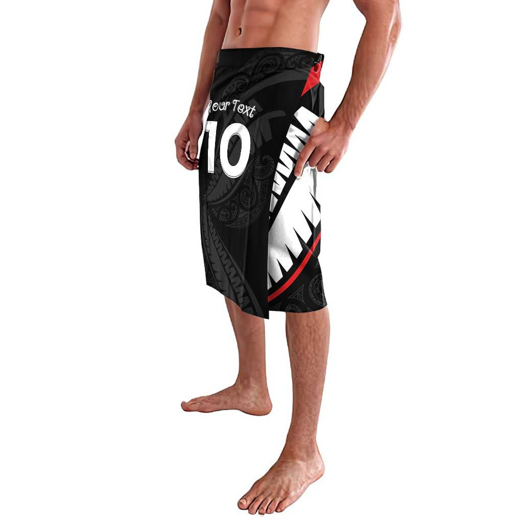 New Zealand Rugby Custom Lavalava Sporty Silver Fern Shape with Maori Tattoos LT03 - Polynesian Pride