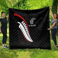 New Zealand Rugby Quilt Sporty Silver Fern Shape with Maori Tattoos LT03 - Polynesian Pride