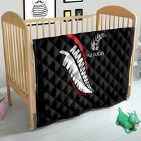 New Zealand Rugby Quilt Sporty Silver Fern Shape with Maori Tattoos LT03 - Polynesian Pride