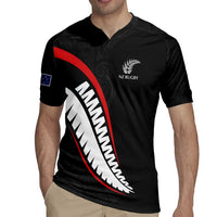 New Zealand Rugby Custom Rugby Jersey Sporty Silver Fern Shape with Maori Tattoos LT03 - Polynesian Pride