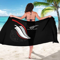 New Zealand Rugby Sarong Sporty Silver Fern Shape with Maori Tattoos LT03 - Polynesian Pride