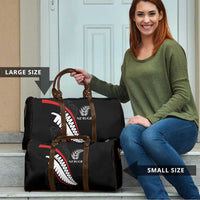 New Zealand Rugby Travel Bag Sporty Silver Fern Shape with Maori Tattoos LT03 - Polynesian Pride
