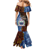 Samoa and Australia Together Family Matching Mermaid Dress and Hawaiian Shirt Kangaroo and Tribal Hibiscus Aboriginal Pattern LT03 - Polynesian Pride