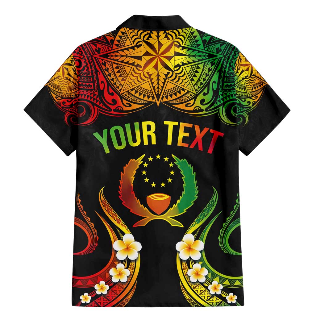 Personalised Pohnpei Independence Day Family Matching Mermaid Dress and Hawaiian Shirt Polynesian Tattoo and Plumeria Reggae Color LT03 - Polynesian Pride