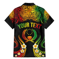 Personalised Pohnpei Independence Day Family Matching Mermaid Dress and Hawaiian Shirt Polynesian Tattoo and Plumeria Reggae Color LT03 - Polynesian Pride
