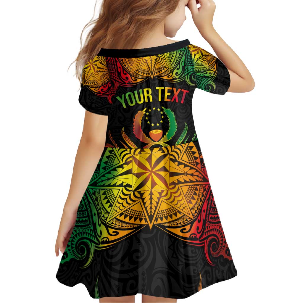Personalised Pohnpei Independence Day Family Matching Summer Maxi Dress and Hawaiian Shirt Polynesian Tattoo and Plumeria Reggae Color LT03 - Polynesian Pride