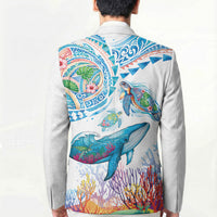 Hawaiian Turtles and Whales Blazer Polynesian Tropical Tattoo Ocean Style LT03 - Polynesian Pride