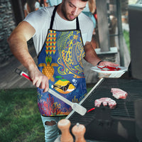 Hawaii Ocean Apron Pineapple Turtle and Mango Reef Triggerfish and Kakau Tattoo LT03 - Polynesian Pride