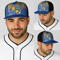 Hawaii Ocean Baseball Net Cap Pineapple Turtle and Mango Reef Triggerfish and Kakau Tattoo LT03 - Polynesian Pride