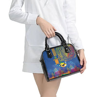 Hawaii Ocean Shoulder Handbag Pineapple Turtle and Mango Reef Triggerfish and Kakau Tattoo LT03 - Polynesian Pride