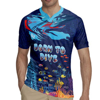 Personalized Hawaii Diving Rugby Jersey Tribal Pattern with Ocean Floor LT03 - Polynesian Pride