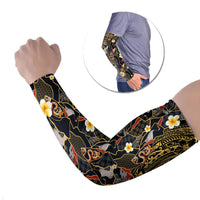 Hawaiian and Japanese Arm Sleeves Polynesian Tattoo with Japanese Culture Kintsugi Style LT03 Set of 2 Multicolor - Polynesian Pride