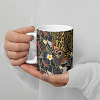 Hawaiian and Japanese Ceramic Mug Polynesian Tattoo with Japanese Culture Kintsugi Style LT03 - Polynesian Pride