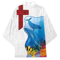 Tonga Swimming with Whales Kimono Ngatu Pattern LT03 - Polynesian Pride