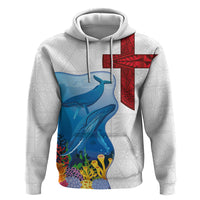 Tonga Swimming with Whales Zip Hoodie Ngatu Pattern LT03 Pullover Hoodie Multicolor - Polynesian Pride