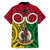 Vanuatu Family Matching Puletasi Dress and Hawaiian Shirt Pig Tusk Mix Maori Pattern and Namele Leaf LT03 - Polynesian Pride