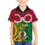 Vanuatu Family Matching Puletasi Dress and Hawaiian Shirt Pig Tusk Mix Maori Pattern and Namele Leaf LT03 Son's Shirt Red - Polynesian Pride