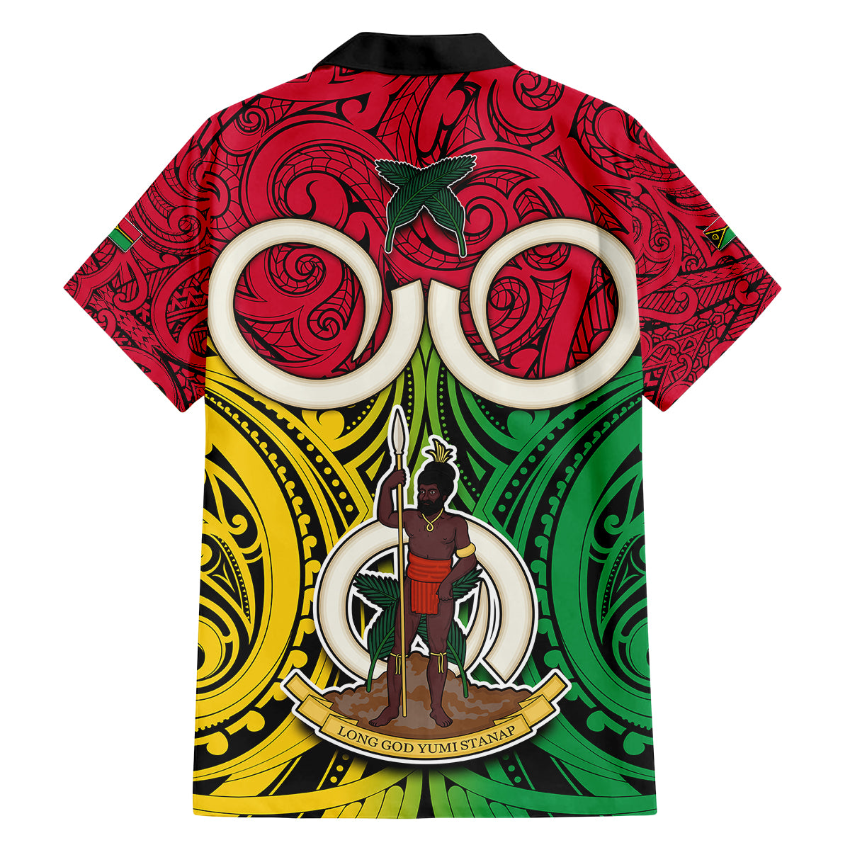 Vanuatu Family Matching Summer Maxi Dress and Hawaiian Shirt Pig Tusk Mix Maori Pattern and Namele Leaf LT03 - Polynesian Pride