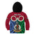 Personalised Vanuatu Shefa Province Kid Hoodie Pig Tusk Mix Maori Pattern and Namele Leaf LT03 - Polynesian Pride