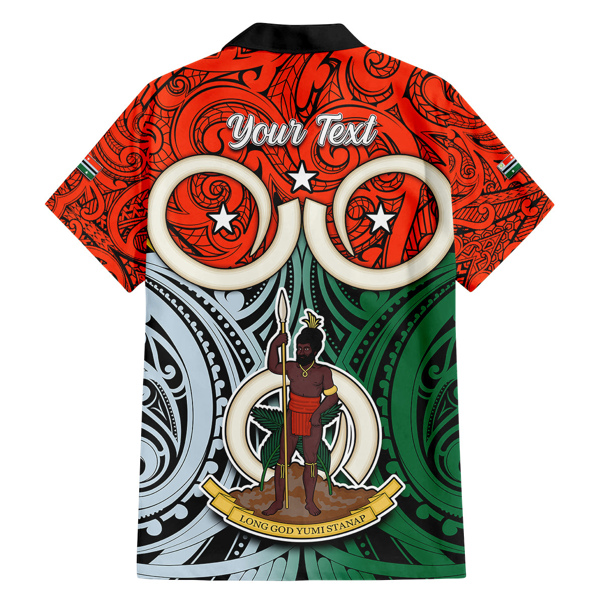 Personalised Vanuatu Penama Province Family Matching Summer Maxi Dress and Hawaiian Shirt Pig Tusk Mix Maori Pattern and Namele Leaf LT03 - Polynesian Pride