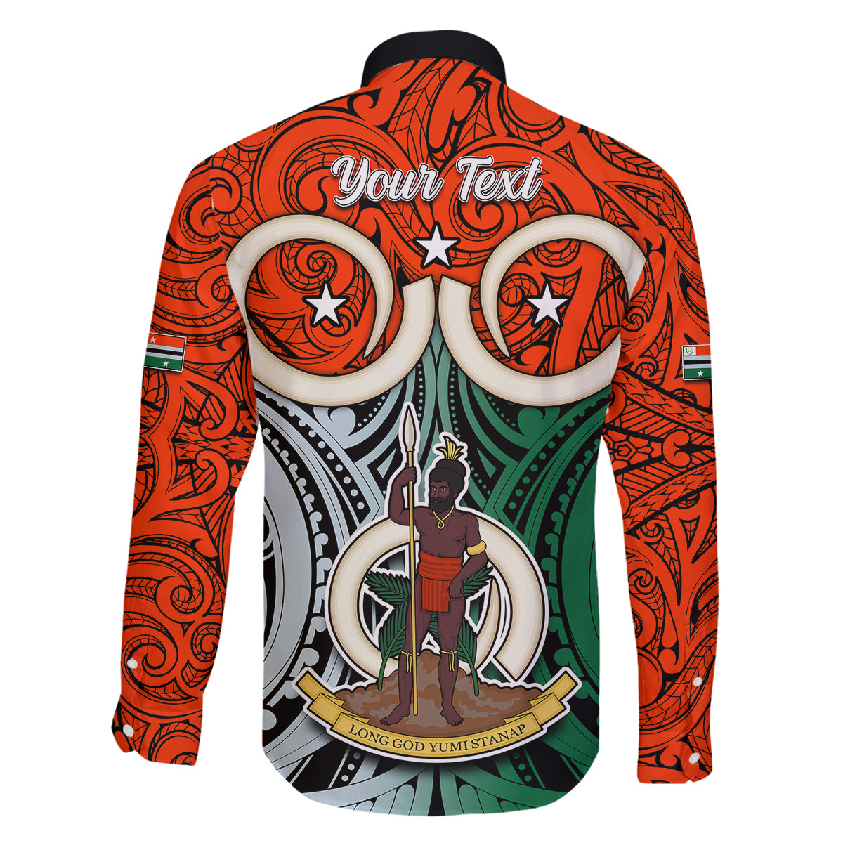 Personalised Vanuatu Penama Province Family Matching Tank Maxi Dress and Hawaiian Shirt Pig Tusk Mix Maori Pattern and Namele Leaf LT03 - Polynesian Pride