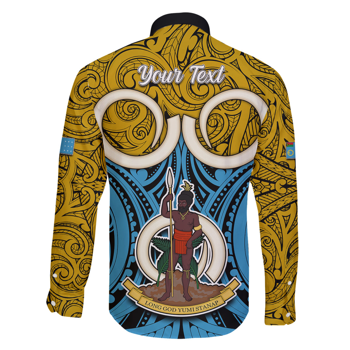 Personalised Vanuatu Sanma Province Family Matching Mermaid Dress and Hawaiian Shirt Pig Tusk Mix Maori Pattern and Namele Leaf LT03 - Polynesian Pride