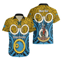 Personalised Vanuatu Sanma Province Hawaiian Shirt Pig Tusk Mix Maori Pattern and Namele Leaf LT03 - Polynesian Pride