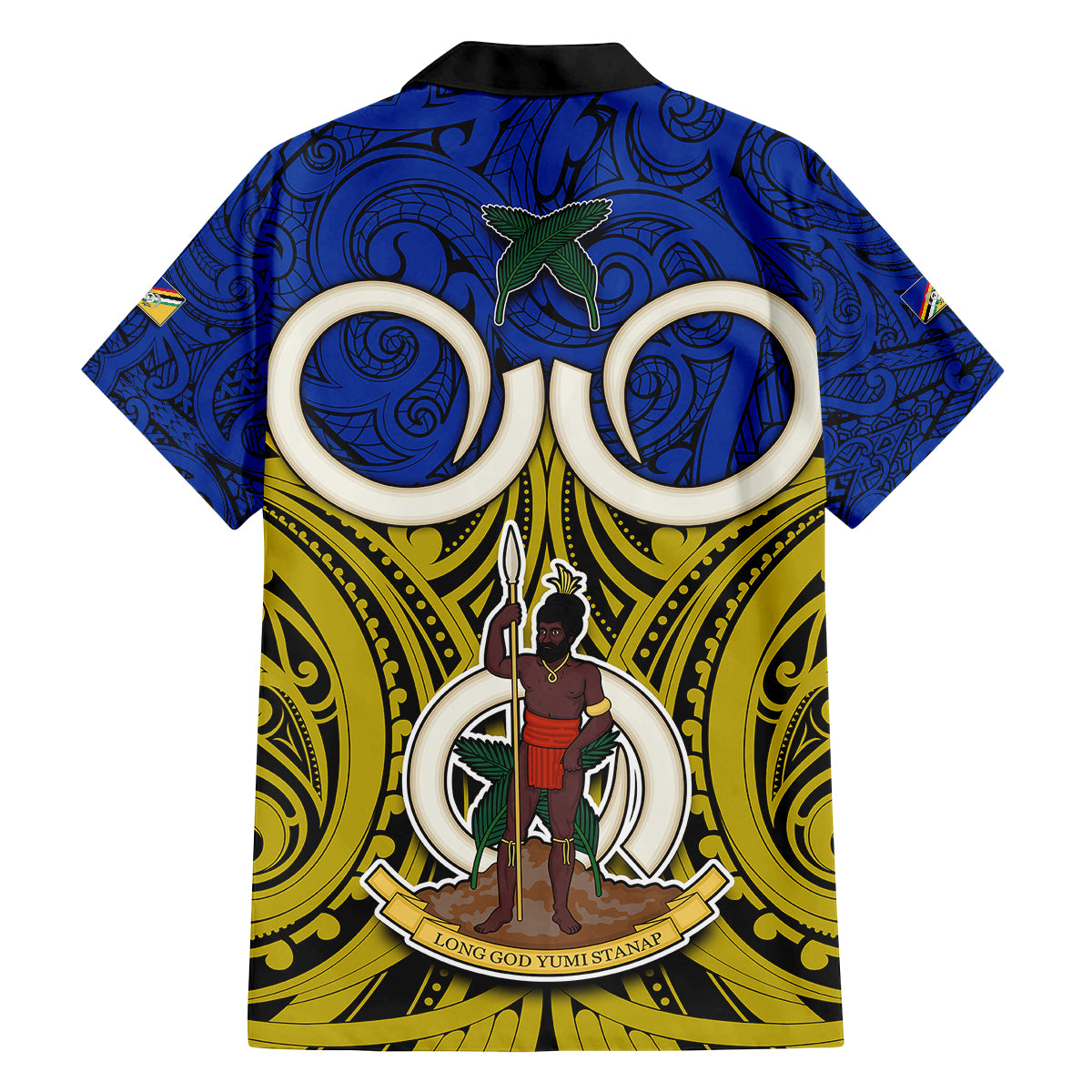 Vanuatu Torba Province Kid Hawaiian Shirt Pig Tusk Mix Maori Pattern and Namele Leaf LT03 - Polynesian Pride