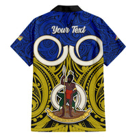 Personalised Vanuatu Torba Province Kid Hawaiian Shirt Pig Tusk Mix Maori Pattern and Namele Leaf LT03 - Polynesian Pride