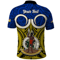 Personalised Vanuatu Torba Province Polo Shirt Pig Tusk Mix Maori Pattern and Namele Leaf LT03 - Polynesian Pride
