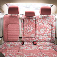 Hawaii Kauai Island Back Car Seat Cover Hibiscus Pattern Seamless Tribal Simple Pink Pastel