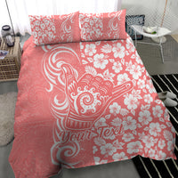 Custom Hawaii Kauai Island Bedding Set Hibiscus Pattern Seamless Tribal Simple Pink Pastel LT03 - Polynesian Pride