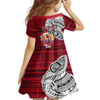 Custom French Polynesia Christmas Family Matching Off Shoulder Short Dress and Hawaiian Shirt Santa Hold Seal with Polynesian Tribal Tattoo LT03 - Polynesian Pride