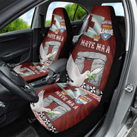 Mate Ma'a Tonga Car Seat Cover Haamonga a Maui and White Dove - Tongan Kupesi Ngatu LT03 - Polynesian Pride