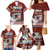 Mate Ma'a Tonga Family Matching Mermaid Dress and Hawaiian Shirt Haamonga a Maui and White Dove - Tongan Kupesi Ngatu LT03 - Polynesian Pride